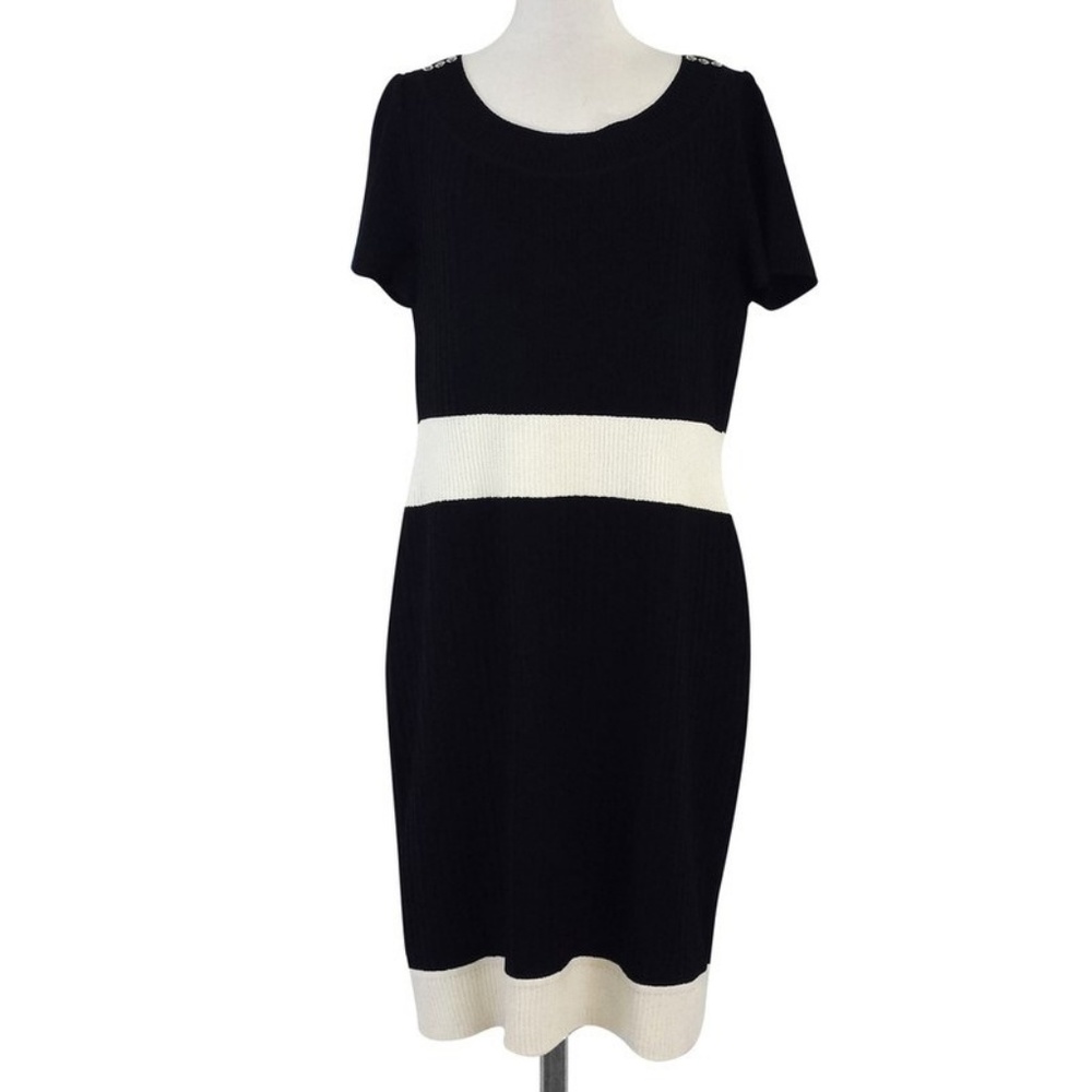 *LIKE NEW* ST.JOHN SPORT DRESS  BLACK&WHITE IN MED - Picture 6 of 7